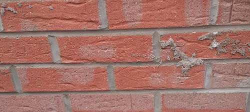 defective exterior brickwork-part of snagging list