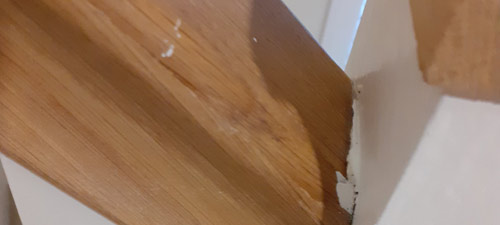 defective interior woodwork-added to the snagging list